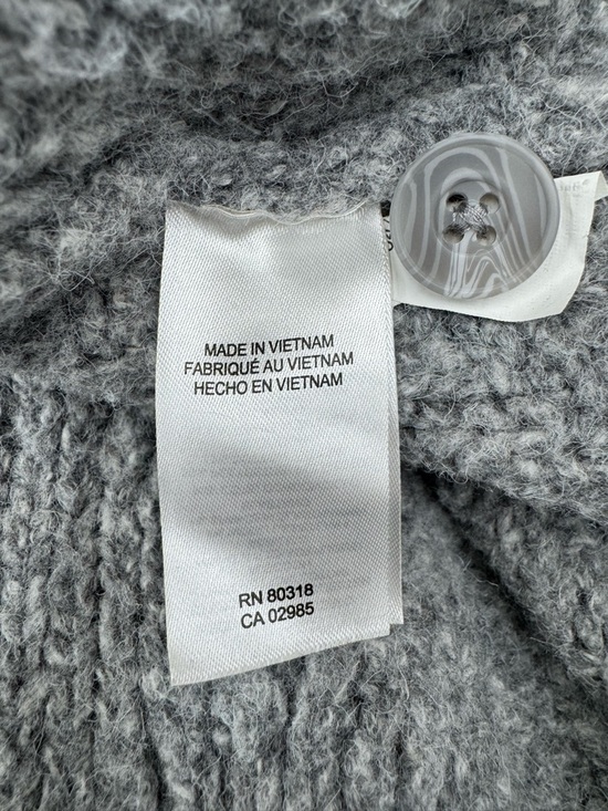 Lucky Brand Women’s XL Bobbie Wool Blend Knit Cardigan Sweater Women’s Gray - Picture 8 of 9